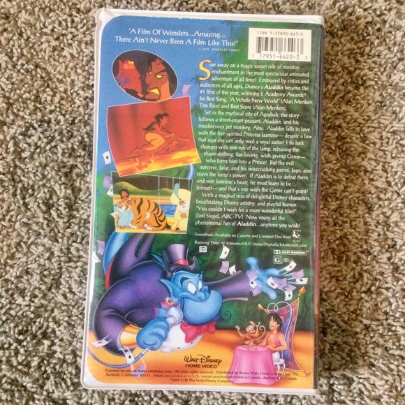 🎥 Walt Disney Aladdin on VHS 📼 - Picture 2 of 7